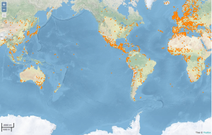 Distribuzione delle ze zone umide nel Mondo